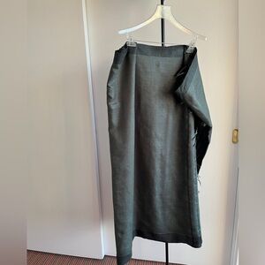 New Fabindia style handwoven Tussar 100% silk pashmina saree deep forest 🌳 green